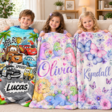 Personalized Name Blanket for Boys Girls, Super Soft Customizable Blanket with Name - Unique Gift for Birthday, Christmas, Baby Shower