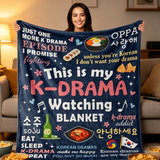 Korean Gift for Women, Korean Blanket for K-Drama Lovers, KDrama Gifts for Women, Kpop Gifts for Girls, Kpop Blankets for Teen Girls, KDrama Presents, K-Drama Lovers 60"X50" Blanket