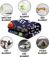 Korean Gift for Women, Korean Blanket for K-Drama Lovers, KDrama Gifts for Women, Kpop Gifts for Girls, Kpop Blankets for Teen Girls, KDrama Presents, K-Drama Lovers 60"X50" Blanket