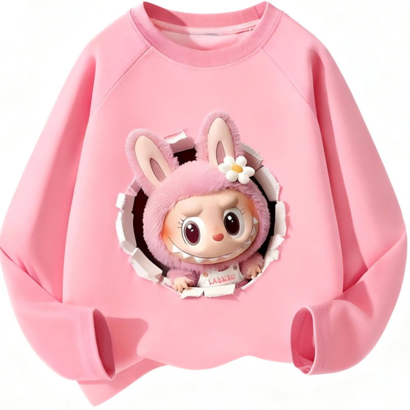 Kawaii Labu Inspired Sweatshirt Gift For Labu Fans Harajuku Style Animal Sweatshirt Hoodies T-Shirts