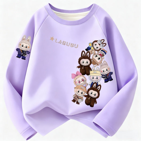 Kawaii Labu Inspired Sweatshirt Gift For Labu Fans Harajuku Style Animal Sweatshirt Hoodies T-Shirts