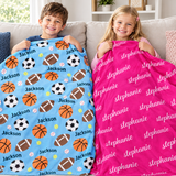 Personalized Name Blanket for Boys Girls, Super Soft Customizable Blanket with Name - Unique Gift for Birthday, Christmas, Baby Shower