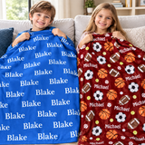 Personalized Name Blanket for Boys Girls, Super Soft Customizable Blanket with Name - Unique Gift for Birthday, Christmas, Baby Shower