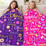 Personalized Name Blanket for Boys Girls, Super Soft Customizable Blanket with Name - Unique Gift for Birthday, Christmas, Baby Shower