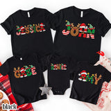 Christmas Name Shirt Monogram Matching Family Tee Christmas 2026 T-Shirt Holiday Custom Family Christmas TShirt Xmas Tee With Name