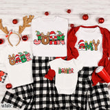 Christmas Name Shirt Monogram Matching Family Tee Christmas 2026 T-Shirt Holiday Custom Family Christmas TShirt Xmas Tee With Name