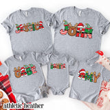 Christmas Name Shirt Monogram Matching Family Tee Christmas 2026 T-Shirt Holiday Custom Family Christmas TShirt Xmas Tee With Name