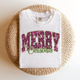 Unisex Glitter Merry Christmas Shirt Sweatshirt