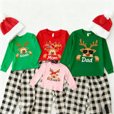 Reindeer Family Christmas Shirt,Personalized Christmas Family Shirt,Custom Family Name Tee,Funny Christmas Tee,Gift For Christmas,Xmas Gift
