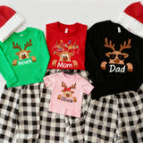 Reindeer Family Christmas Shirt,Personalized Christmas Family Shirt,Custom Family Name Tee,Funny Christmas Tee,Gift For Christmas,Xmas Gift