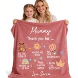 Mummy Gifts From Baby Son Daughter - Personalized Blanket with Name and Text