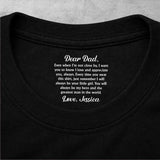 Custom Inside Neck T-Shirt with Name & Text - Personalized Birthday Gifts For Daughter Son Mom Dad Husband Wife - Never Forget That I Love You
