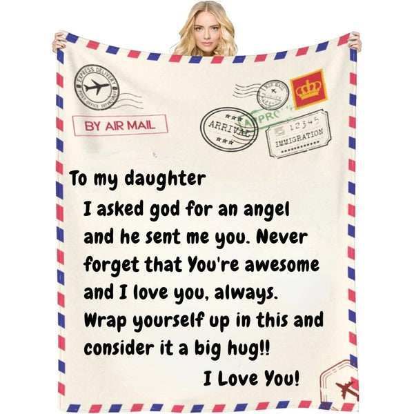 You are my angel - Customizable Blanket for Daughter - Unique Gifts for Daughter
