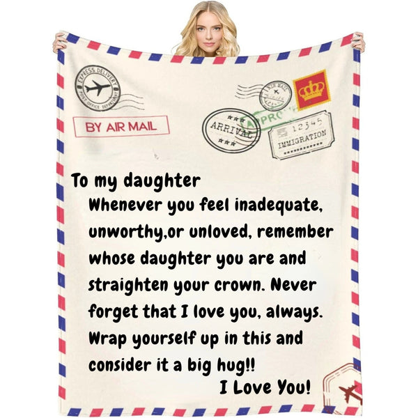 Love Reminder Blanket - Customizable Blanket for Family and Friends - Unique Gifts for Mom Dad Son Daughter Sister