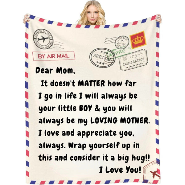 You'll always be my loving mother- Customizable Love Reminder Blanket for Mom from Son - Unique Gifts for Mom