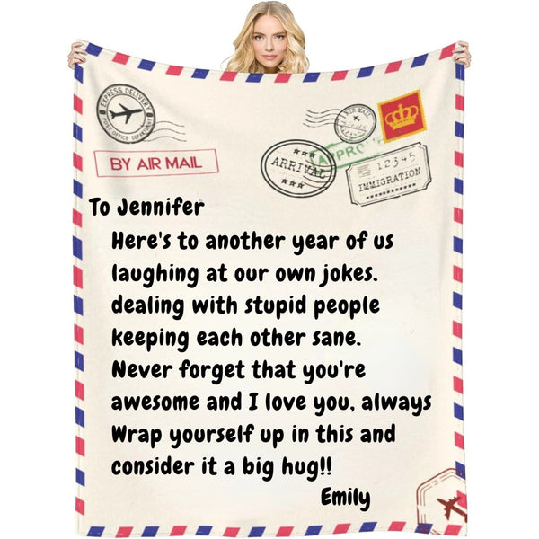 Remember You are Awesome - Customizable Love Reminder Blanket for Friends - Unique Gifts for Bestie