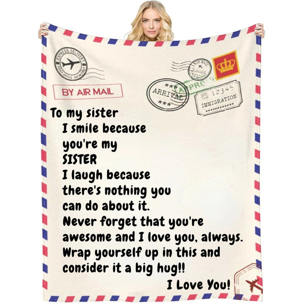 Here's a reminder that you're awesome and I love you- Customizable Love Reminder Blanket for Family and Friends - Unique Gifts for Mom Dad Son Daughter Sister