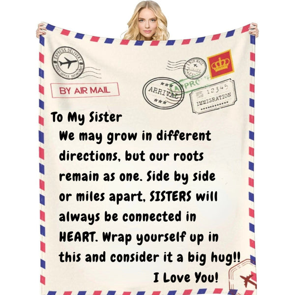 Customizable Love Reminder Blanket for Sister - Unique Gifts for Sisters