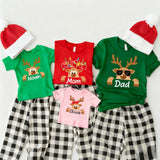 Reindeer Family Christmas Shirt,Personalized Christmas Family Shirt,Custom Family Name Tee,Funny Christmas Tee,Gift For Christmas,Xmas Gift