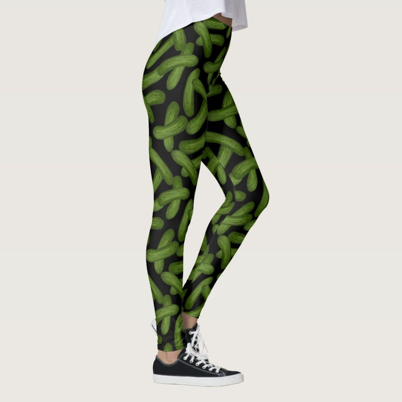 Funny Pickles High Waisted Leggings for Women - No See Through Tummy Control Cycling Workout Yoga Pants