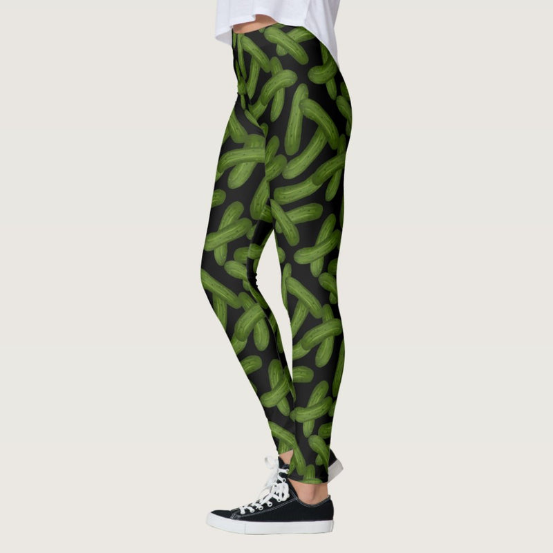Funny Pickles High Waisted Leggings for Women - No See Through Tummy Control Cycling Workout Yoga Pants