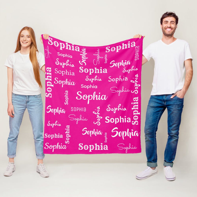 Personalized Blanket with Name for Kids and Adults