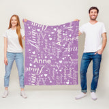 Custom Name Blanket - Personalized Blanket for Kids and Adults - Ultra-Soft Cozy Fleece Blankets, Unique Baby Shower, Birthday, Christmas Gifts for Family and Friends