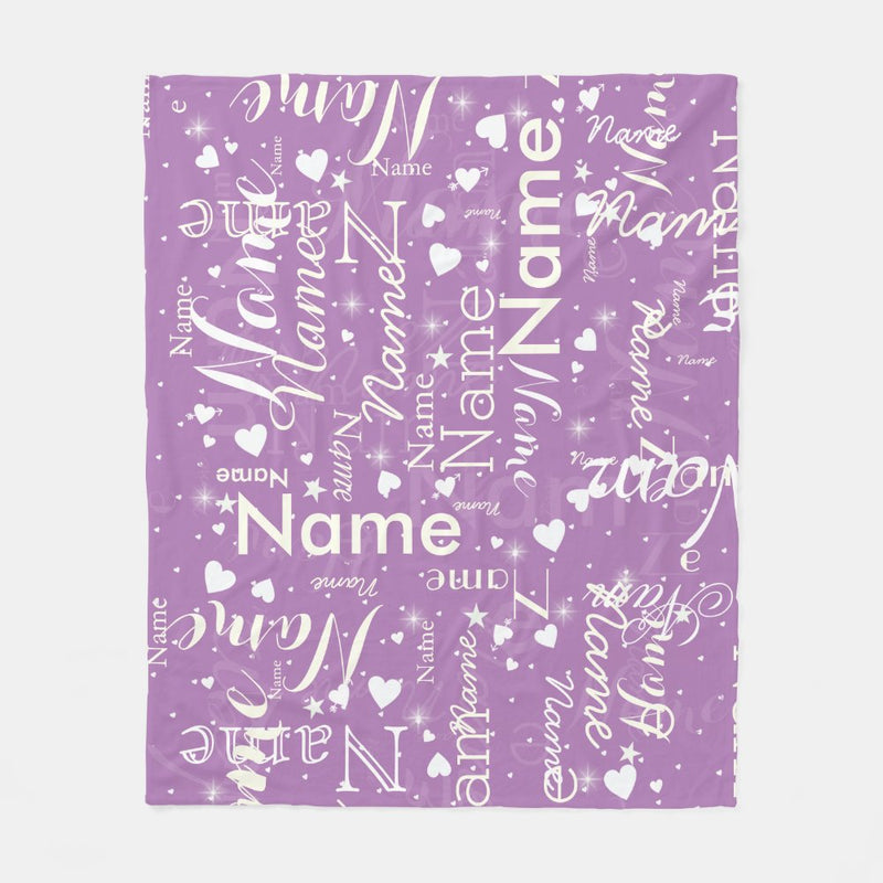 Custom Name Blanket - Personalized Blanket for Kids and Adults - Ultra-Soft Cozy Fleece Blankets, Unique Baby Shower, Birthday, Christmas Gifts for Family and Friends