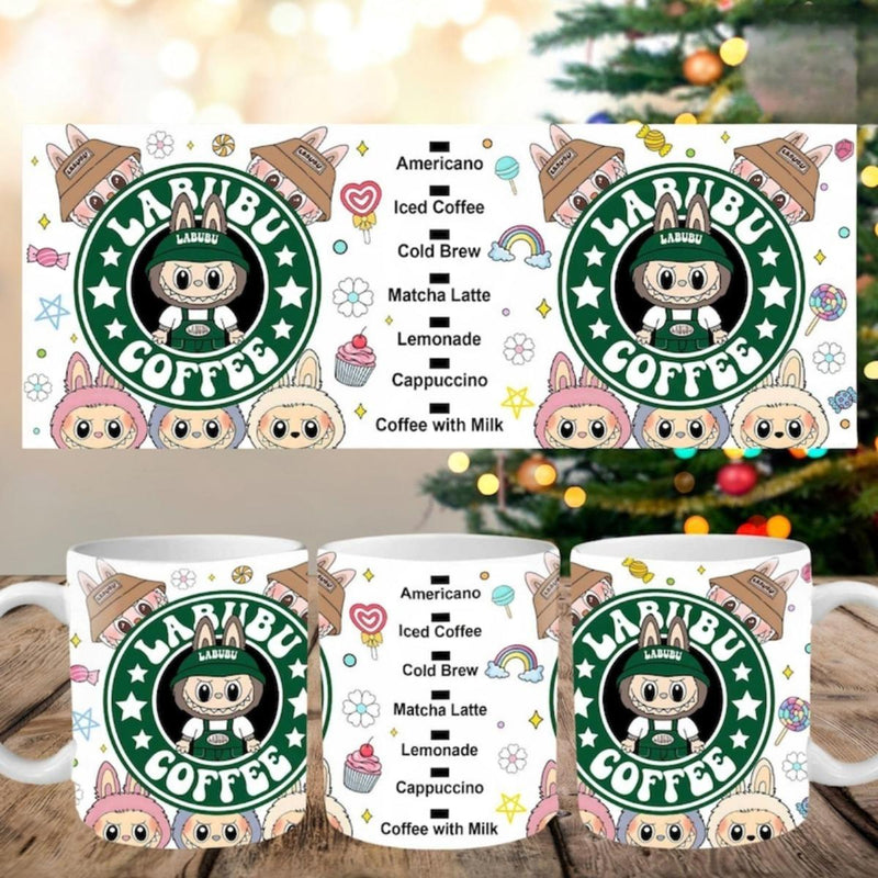 Kawaii Labubu Inspired Coffee Mug - Gift For Labu Fans Harajuku Style Coffee Mug