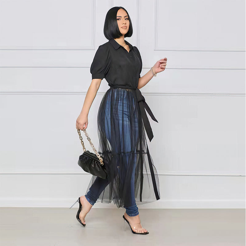 Knot Front Shirt Dress