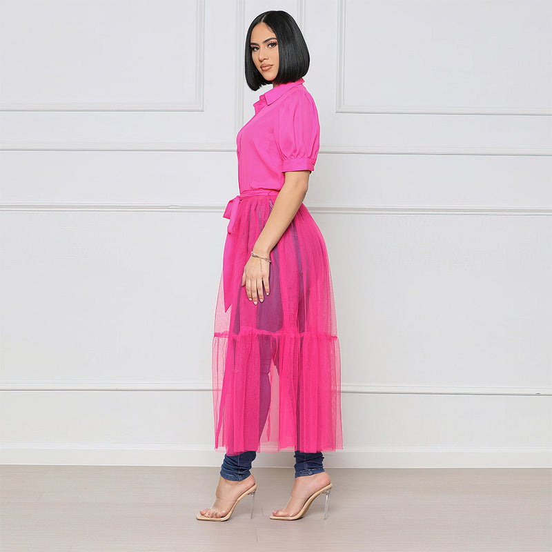 Knot Front Shirt Dress