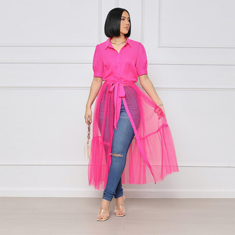 Knot Front Shirt Dress