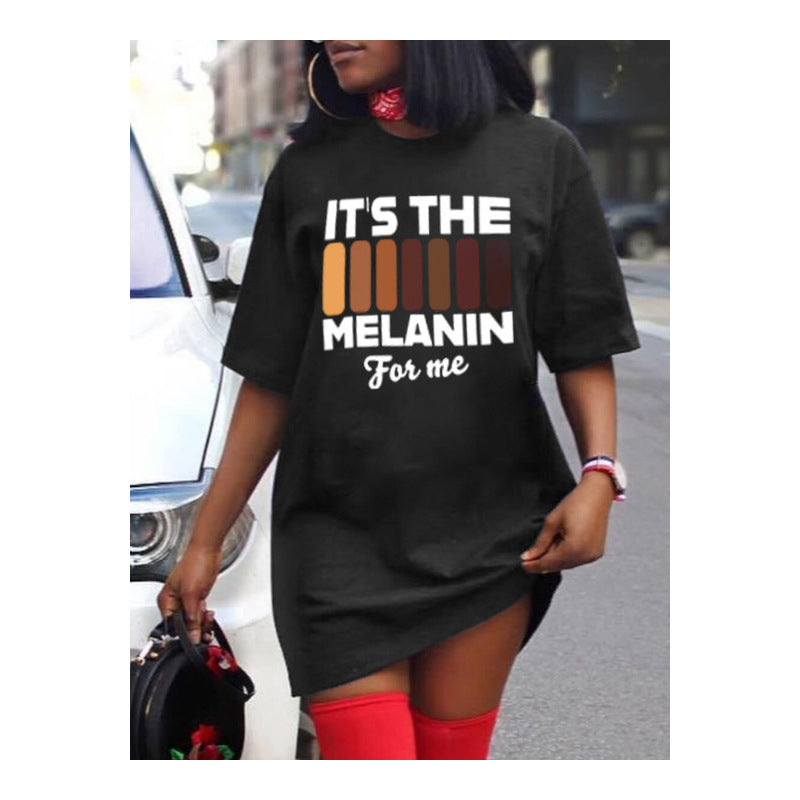 Letter & Graphic Print Tee Dress