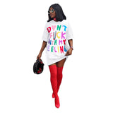 Letter Print T-Shirt Dress