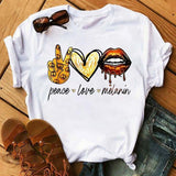 Letter & Figure Graphic T-Shirt