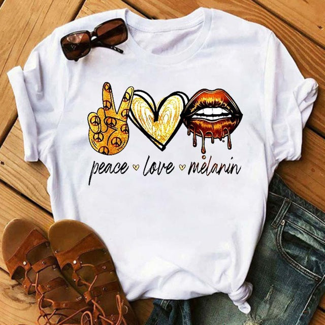 Letter & Figure Graphic T-Shirt