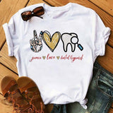 Letter & Figure Graphic T-Shirt