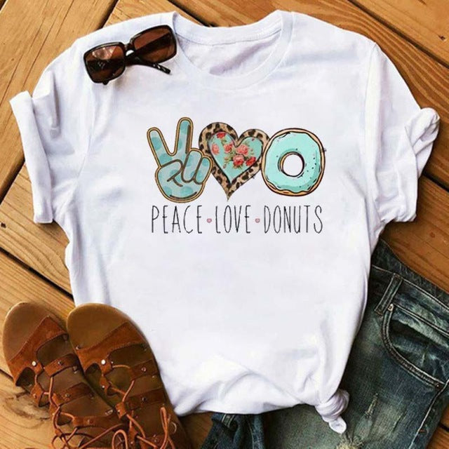 Letter & Figure Graphic T-Shirt