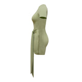 Knot Front Bodycon Dress