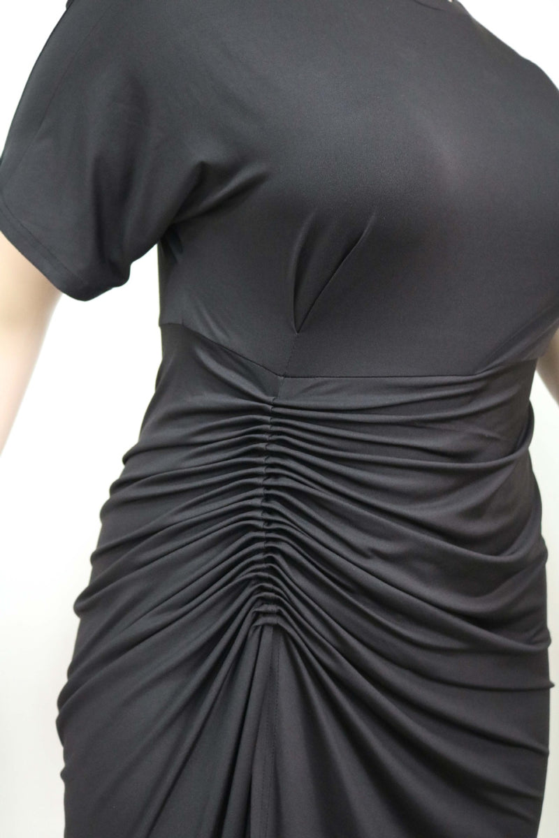 Plus Size Comfy Ruched Bodycon Dress