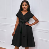 Zip Back Elegant Midi Dress
