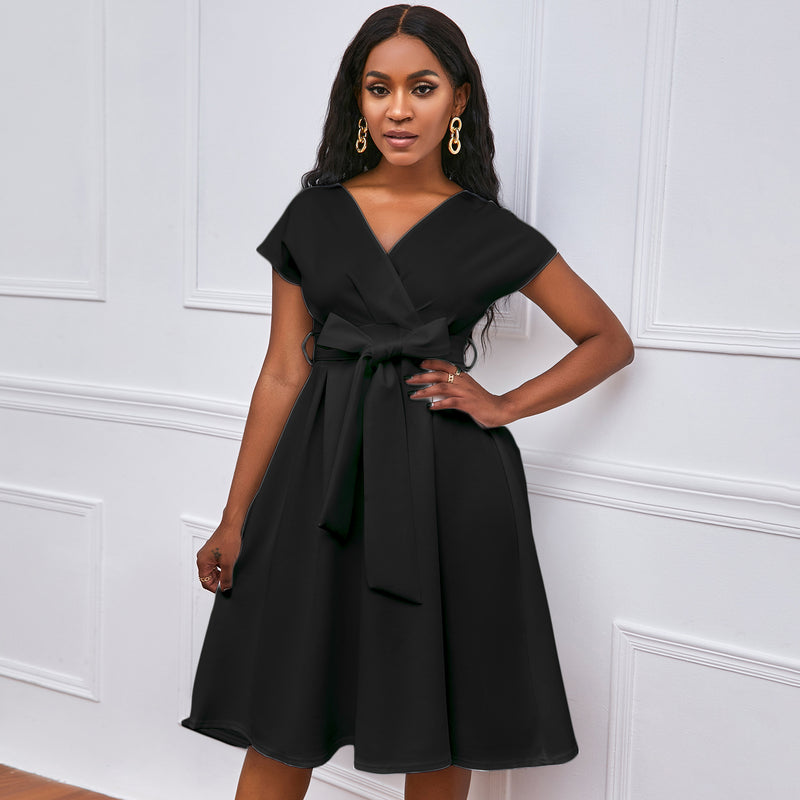 Zip Back Elegant Midi Dress