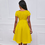 Zip Back Elegant Midi Dress